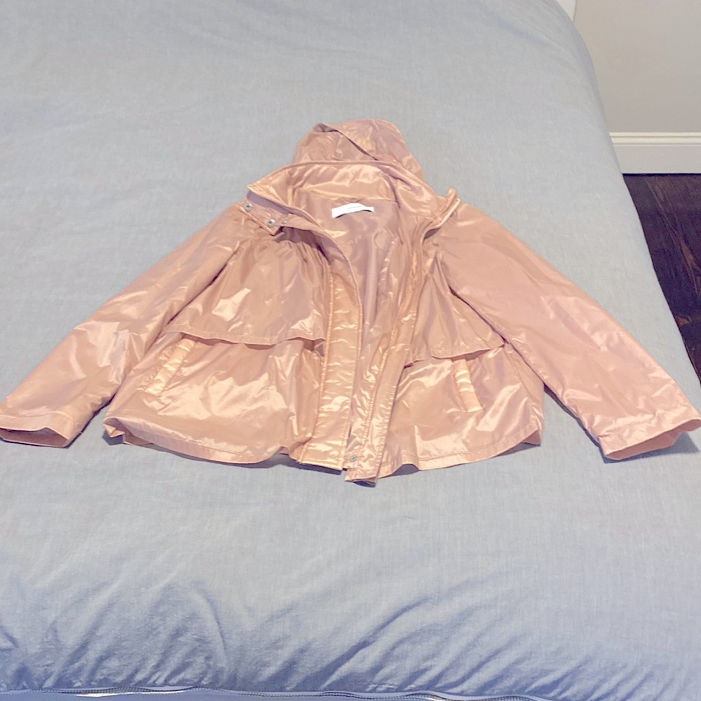 T Tahari blush rain jacket